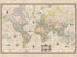 Kappa Map Group  World Antique Look Mounted Wall Map Framing Available
