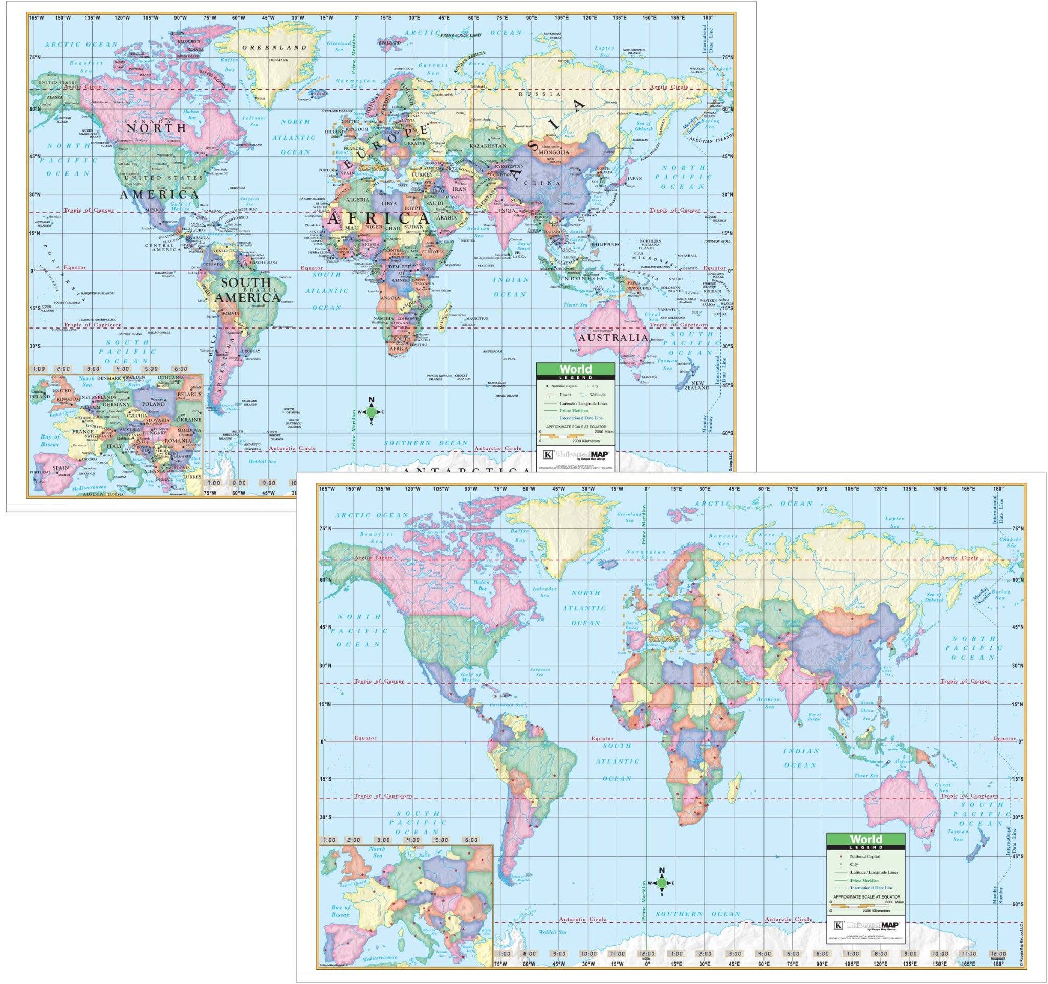 World Study Map 50 Sheet Pack
