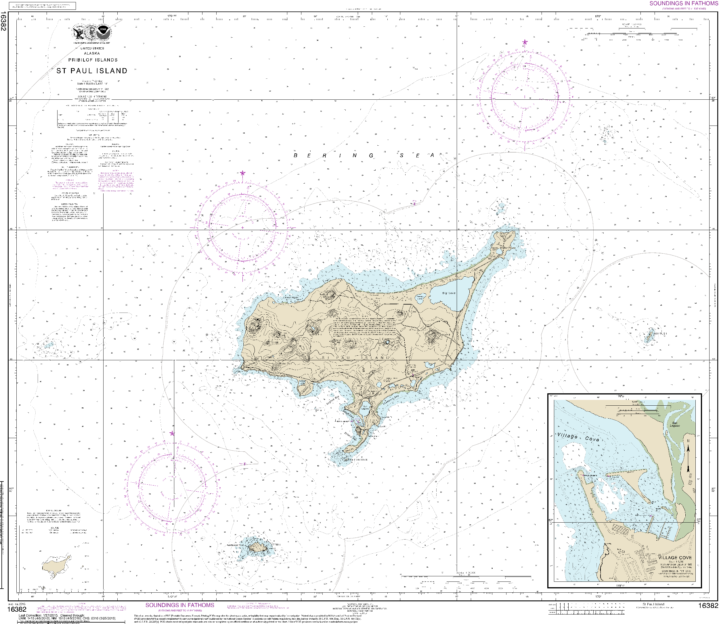 NOAA Nautical Chart 16382: St. Paul Island, Pribilof Islands 