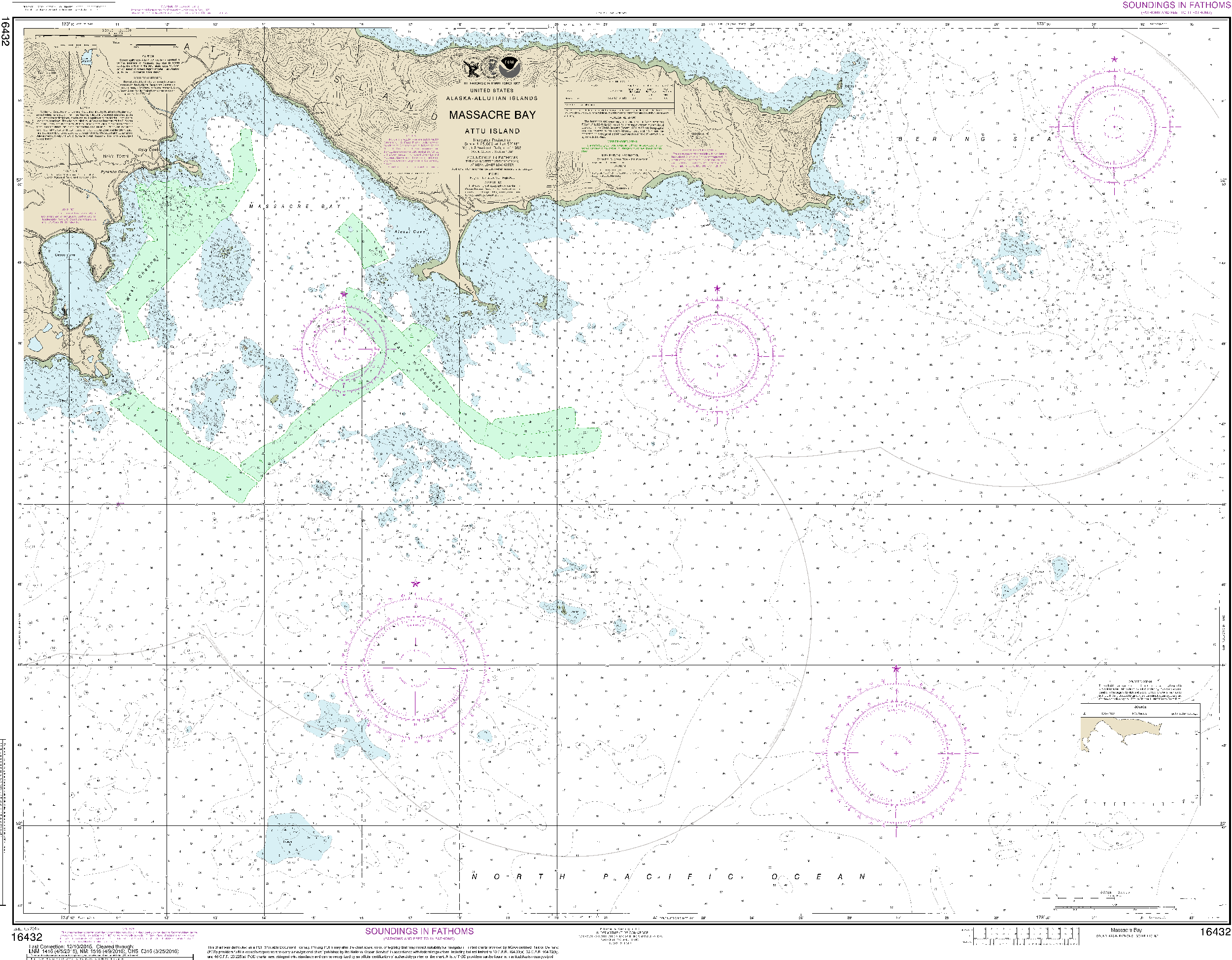 NOAA Nautical Chart 16432: Massacre Bay