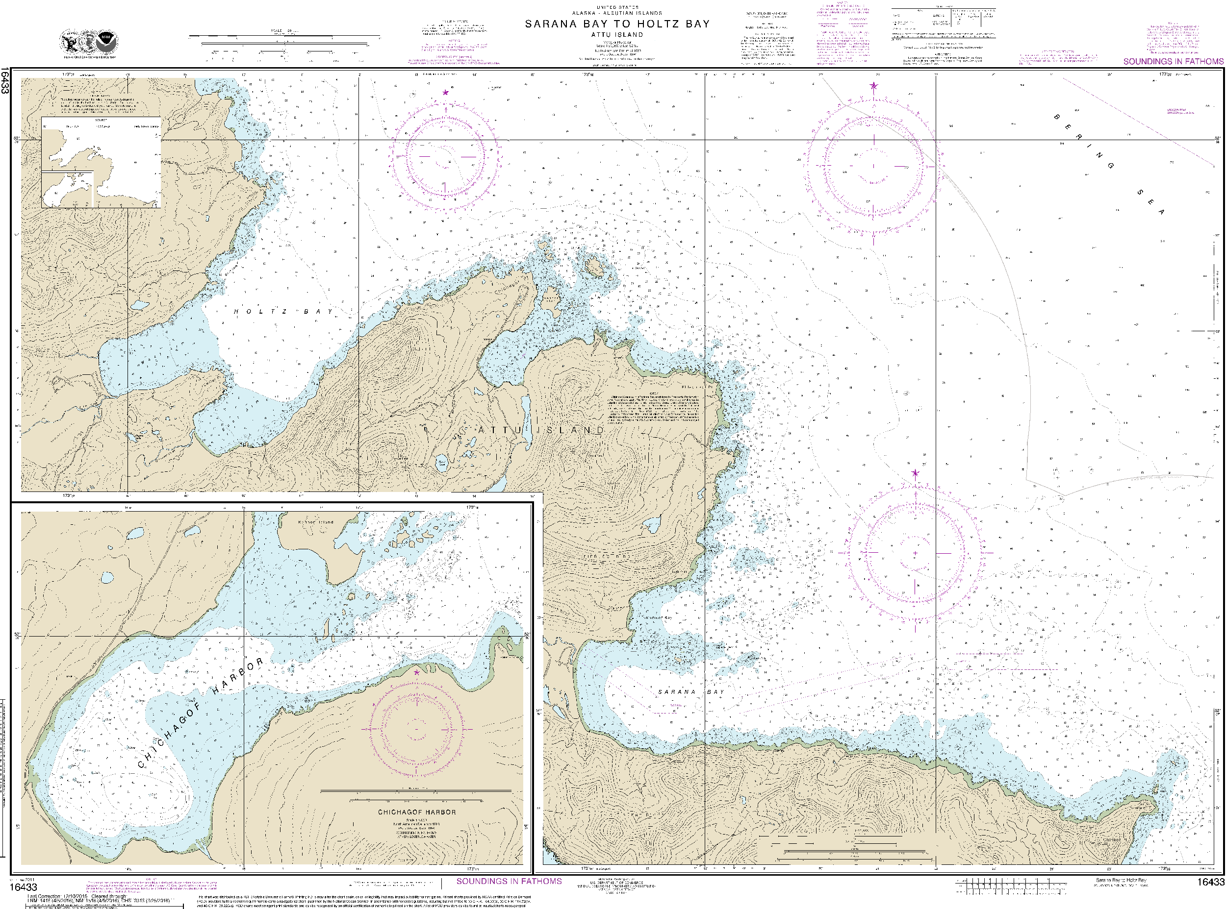 NOAA Nautical Chart 16433: Sarana Bay to Holtz Bay;Chichagof Harbor