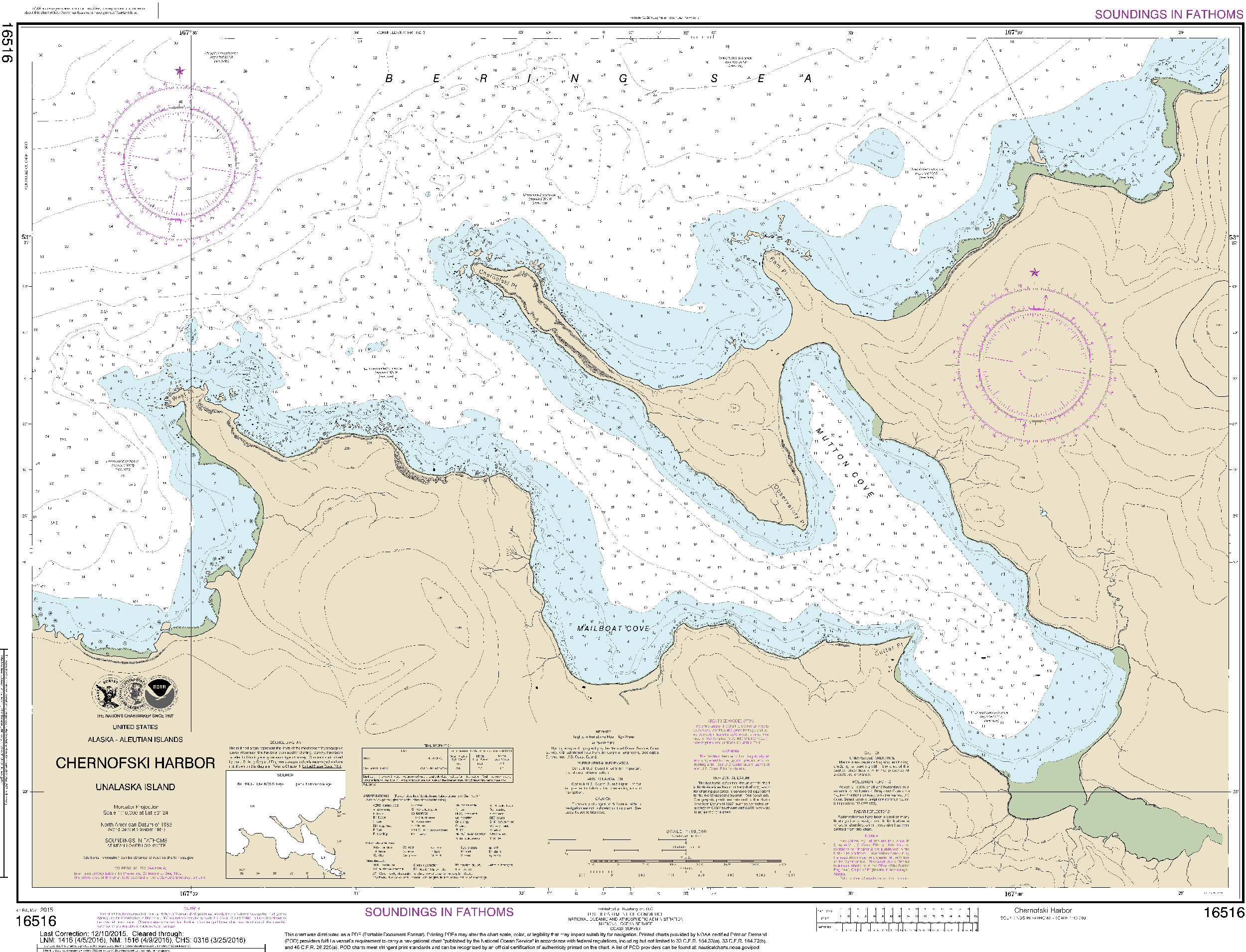 NOAA Nautical Chart 16516: Chernofski Harbor