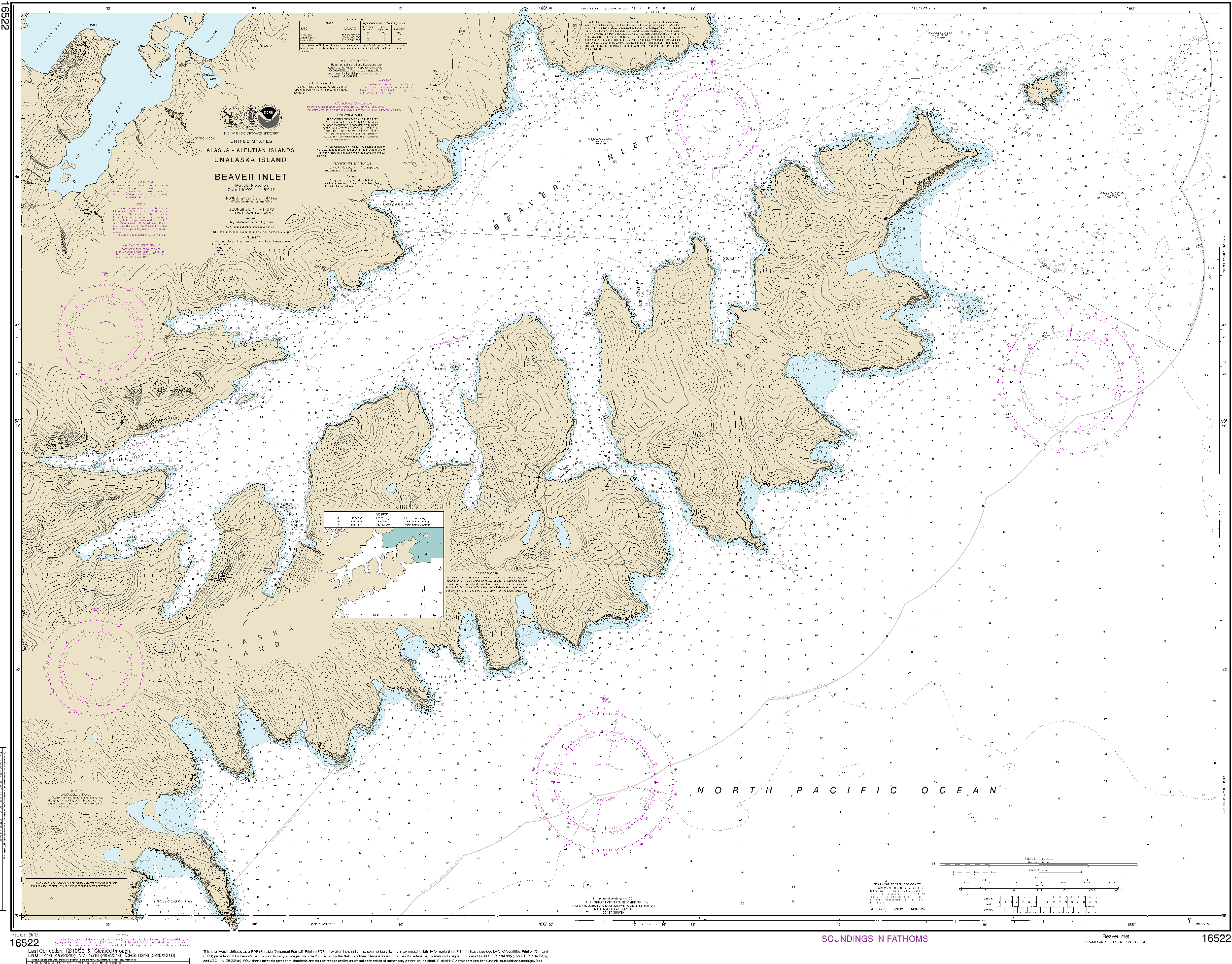 NOAA Nautical Chart 16522: Beaver Inlet