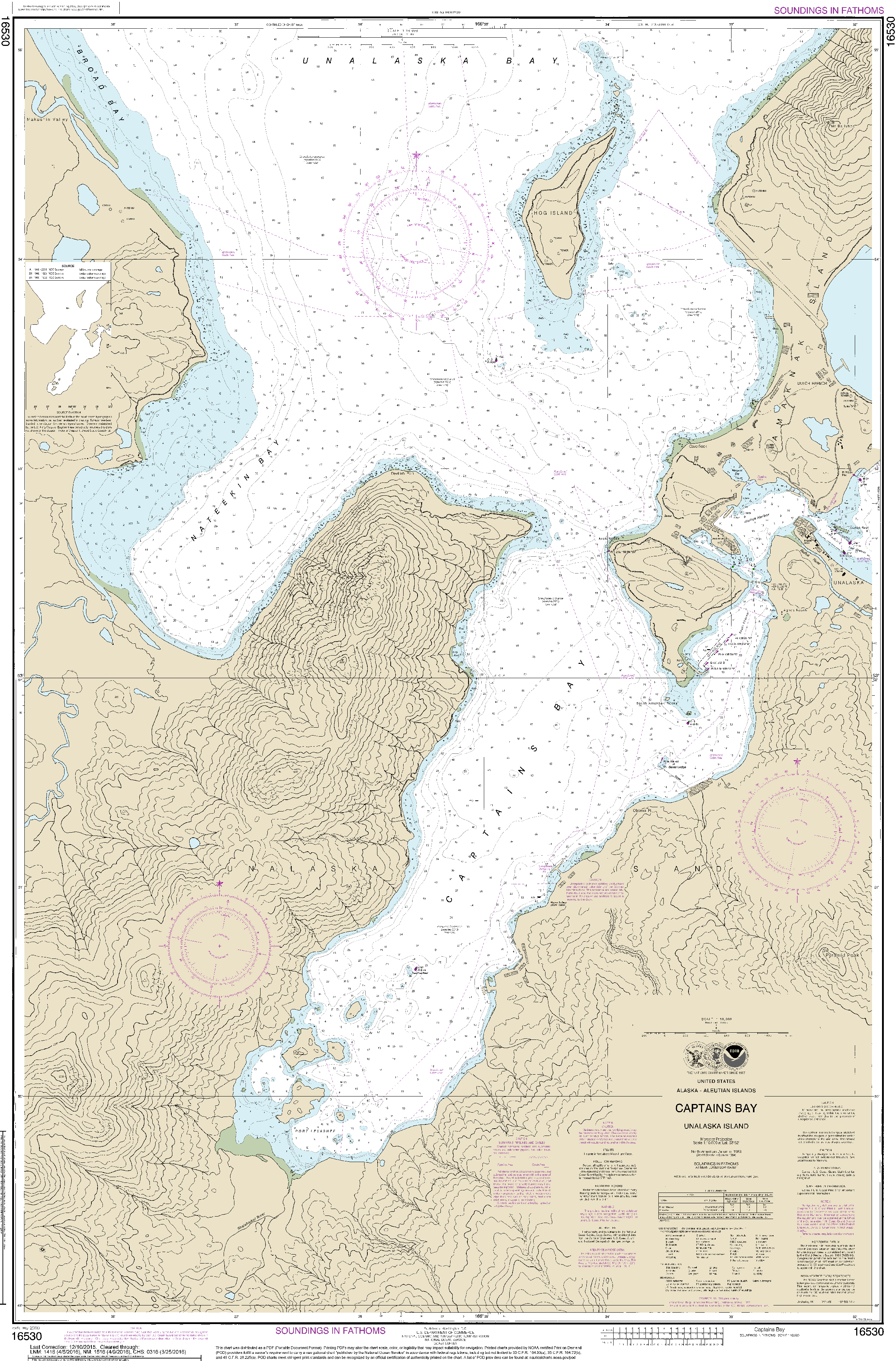 NOAA Nautical Chart 16530: Captains Bay