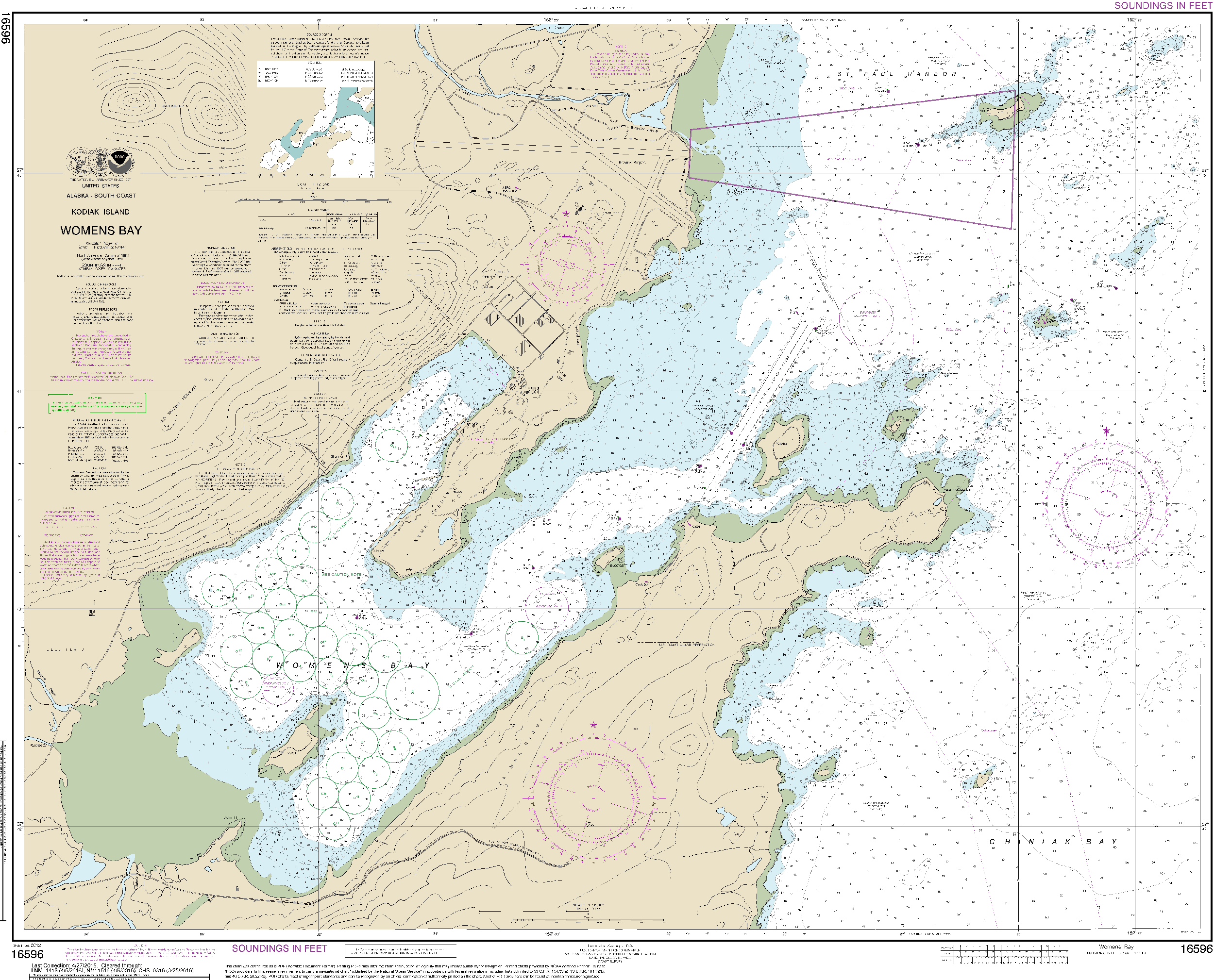 NOAA Nautical Chart 16596: Womens Bay