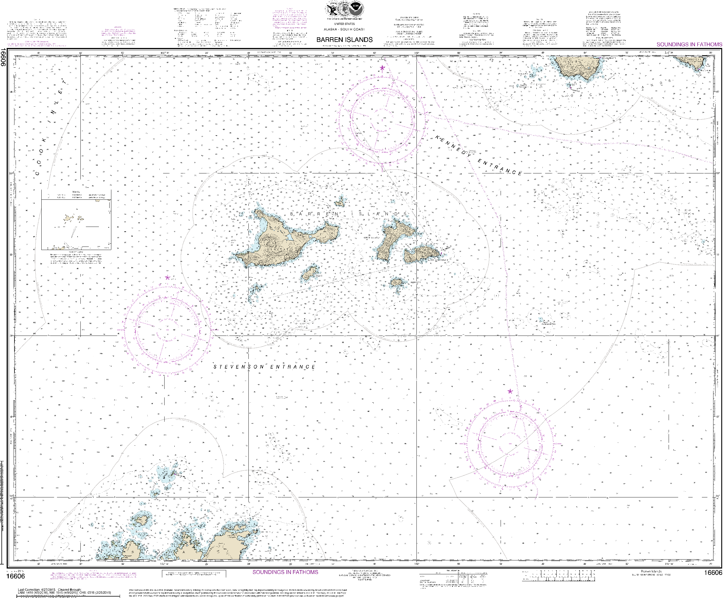 NOAA Nautical Chart 16606: Barren Islands