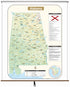 Kappa Map Group  Alabama Large Scale Shaded Relief Wall Map