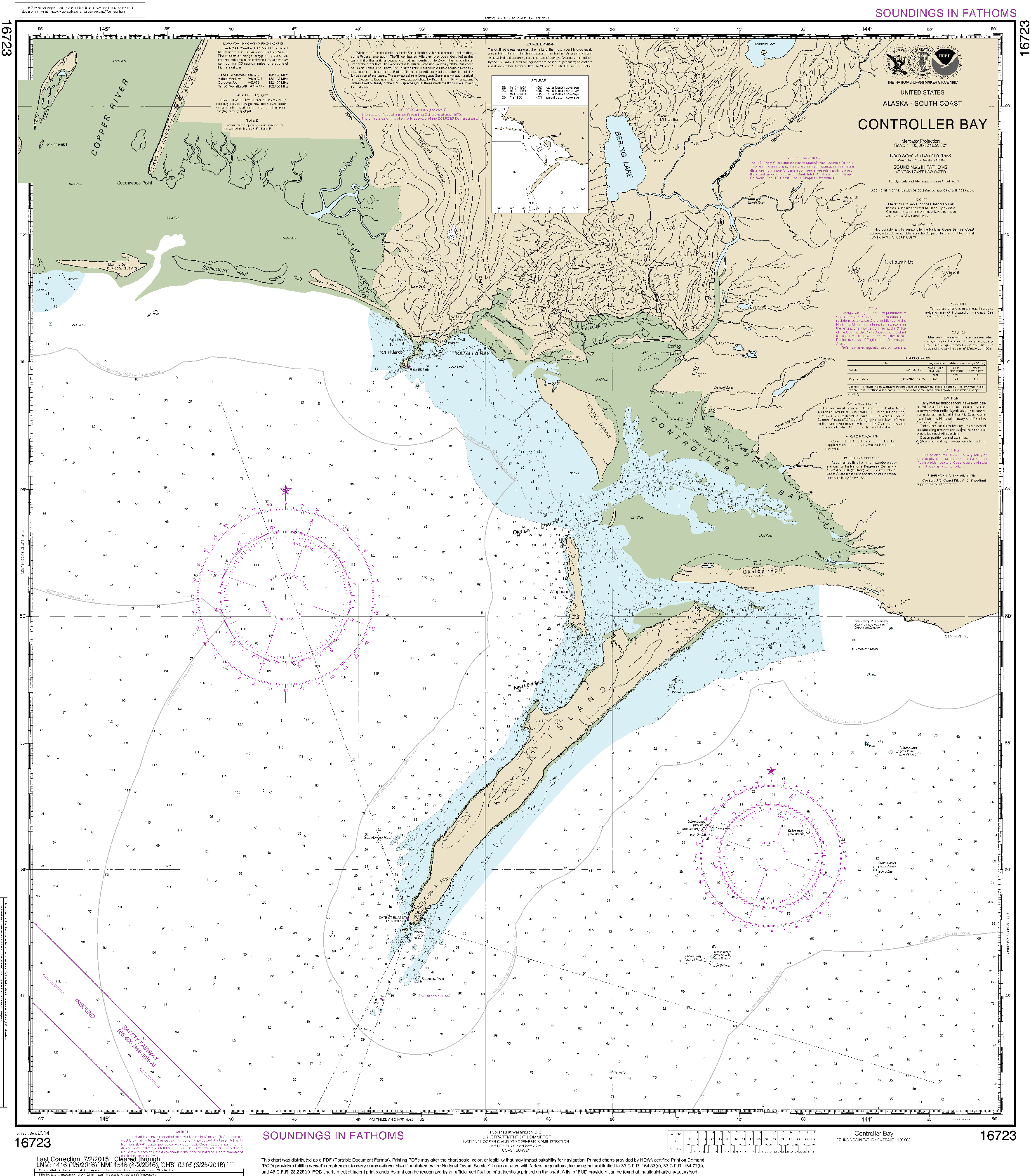 NOAA Nautical Chart 16723: Controller Bay