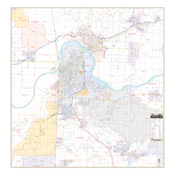 Fort Smith, Ar Wall Map - Large Laminated