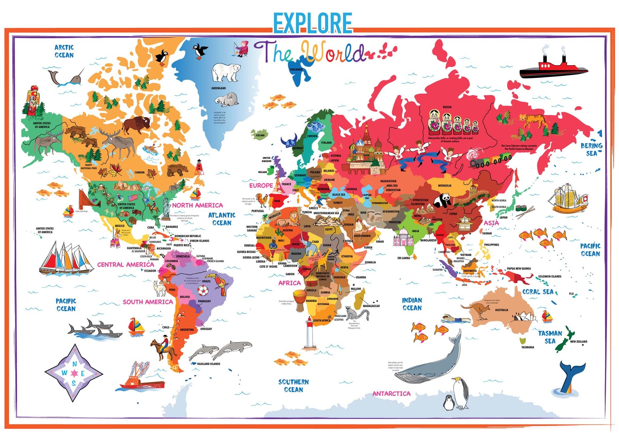 World Illustrated Map