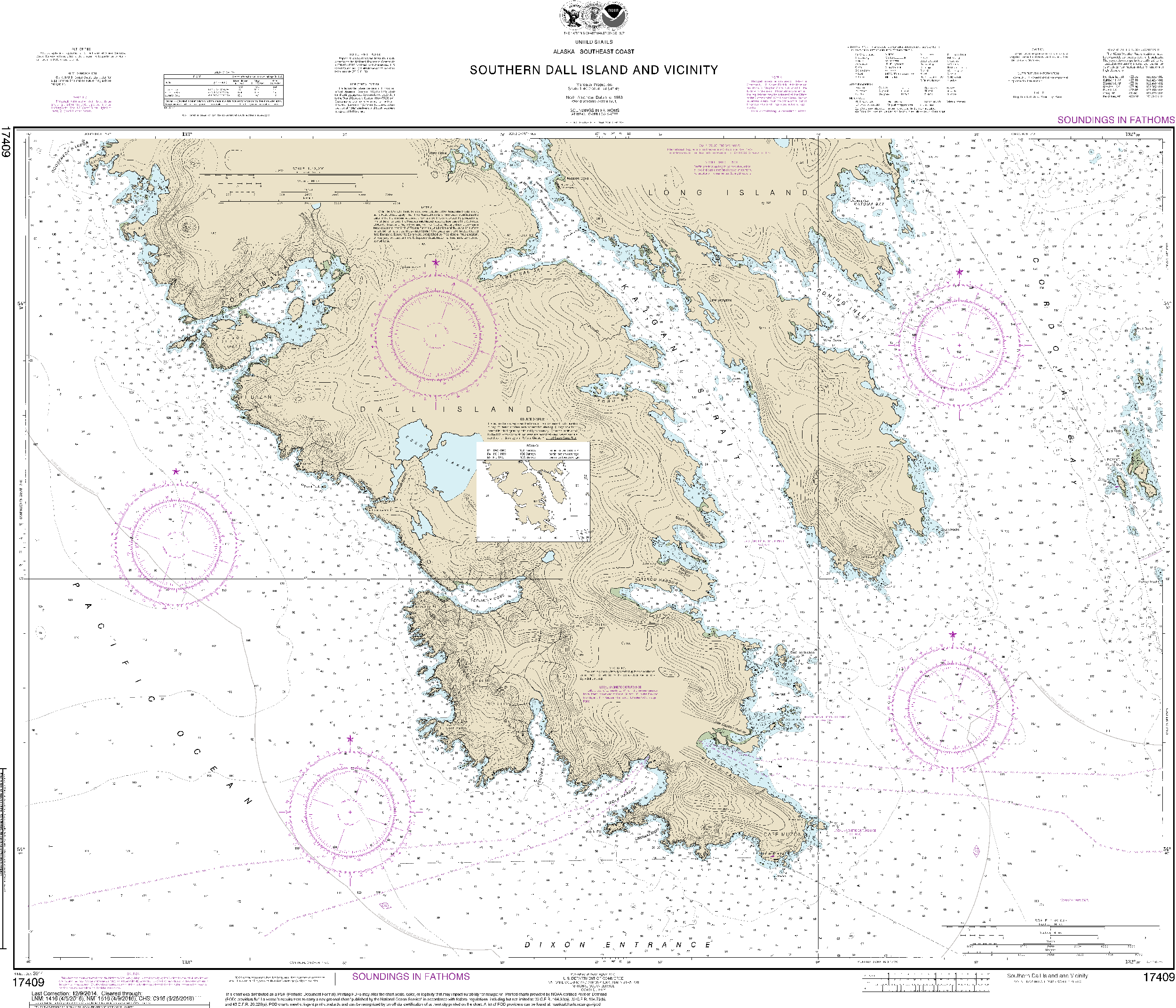 NOAA Nautical Chart 17409: Southern Dall Island and vicinity