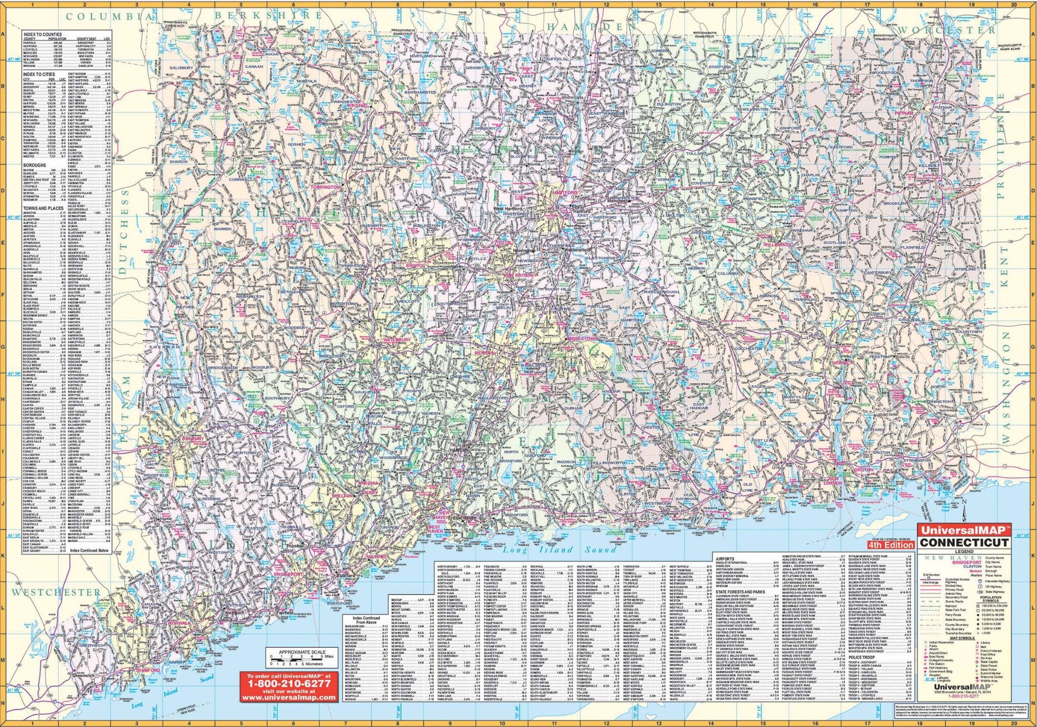 Connecticut State Wall Map – GeoMart