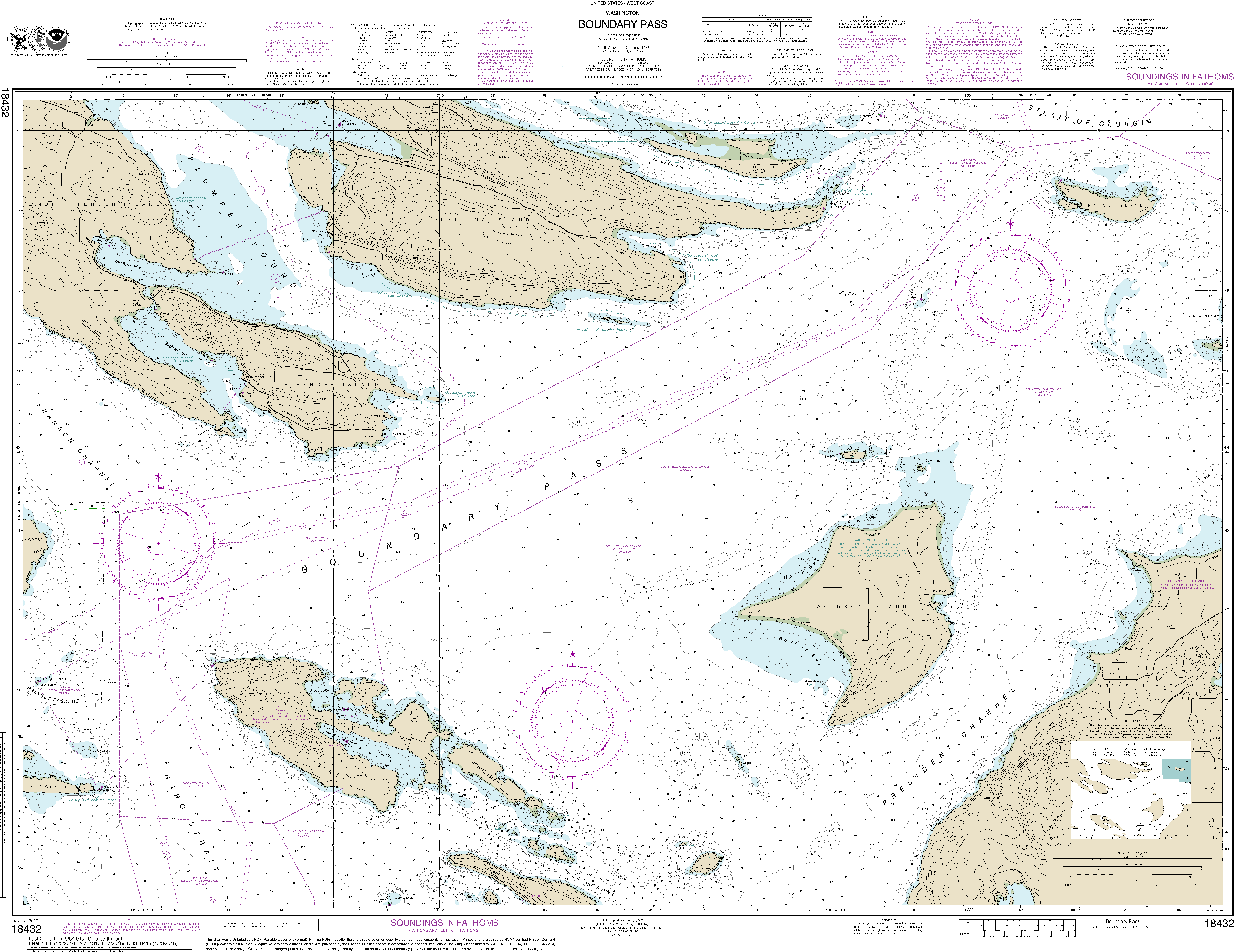 NOAA Nautical Chart 18432: Boundary Pass