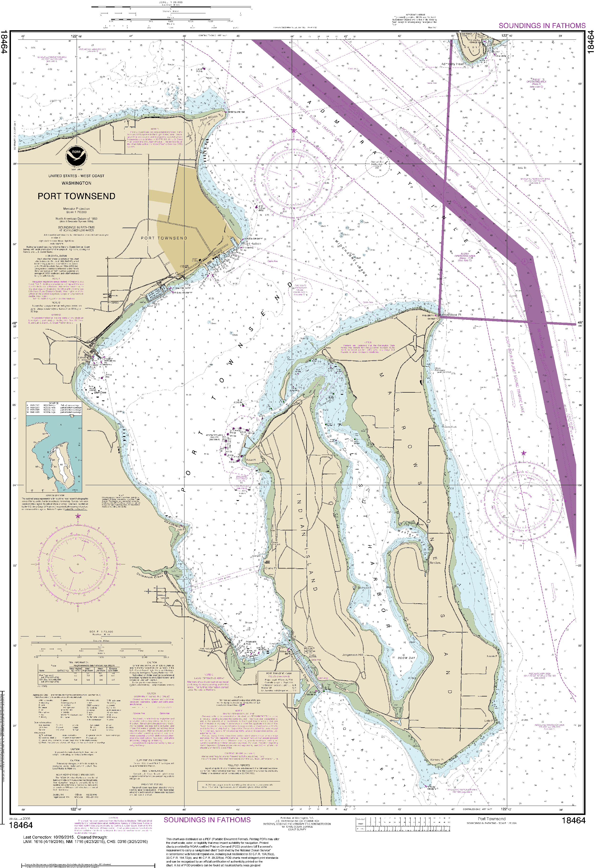 NOAA Nautical Chart 18464: Port Townsend