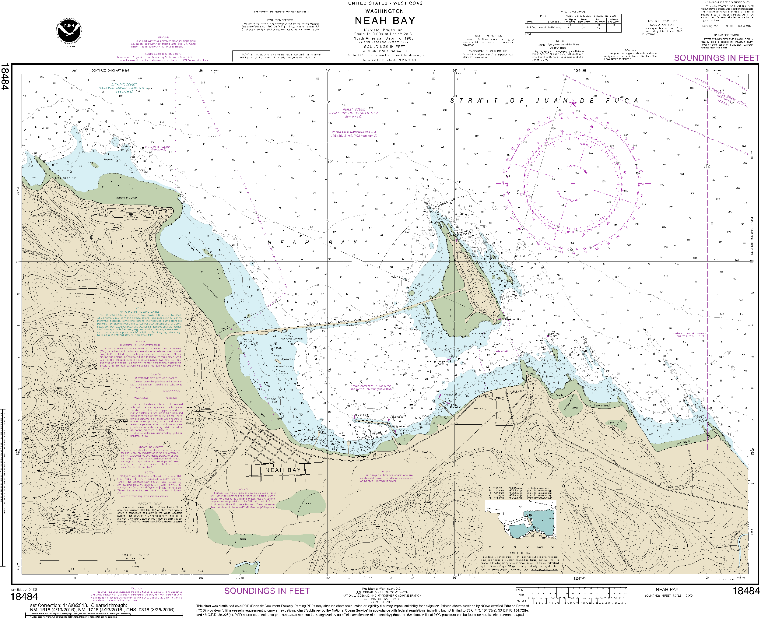 NOAA Nautical Chart 18484: Neah Bay