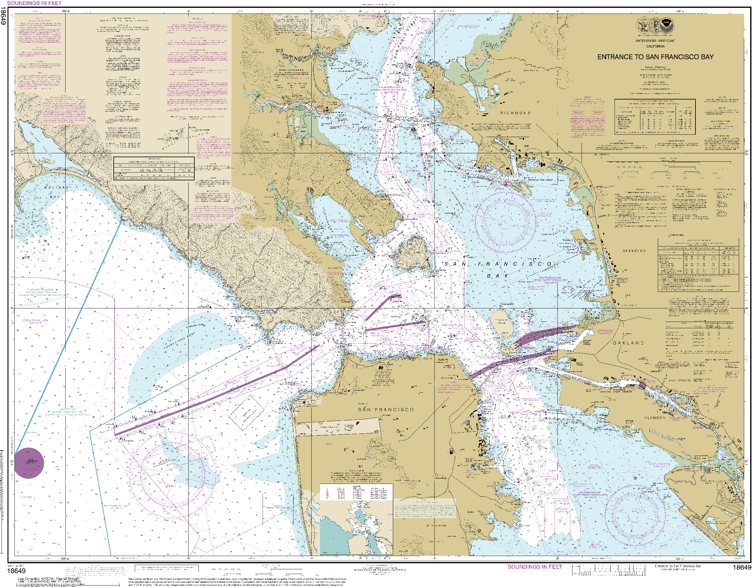 NOAA Nautical Chart 18649: Entrance to San Francisco Bay