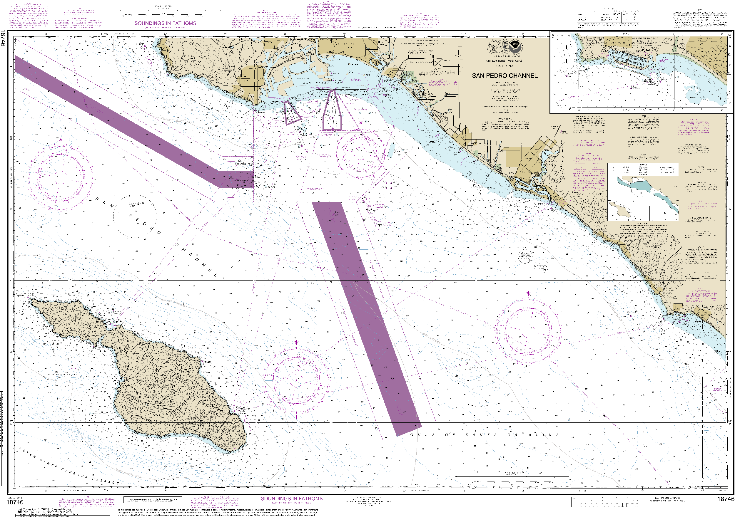 NOAA Nautical Chart 18746: San Pedro Channel;Dana Point Harbor