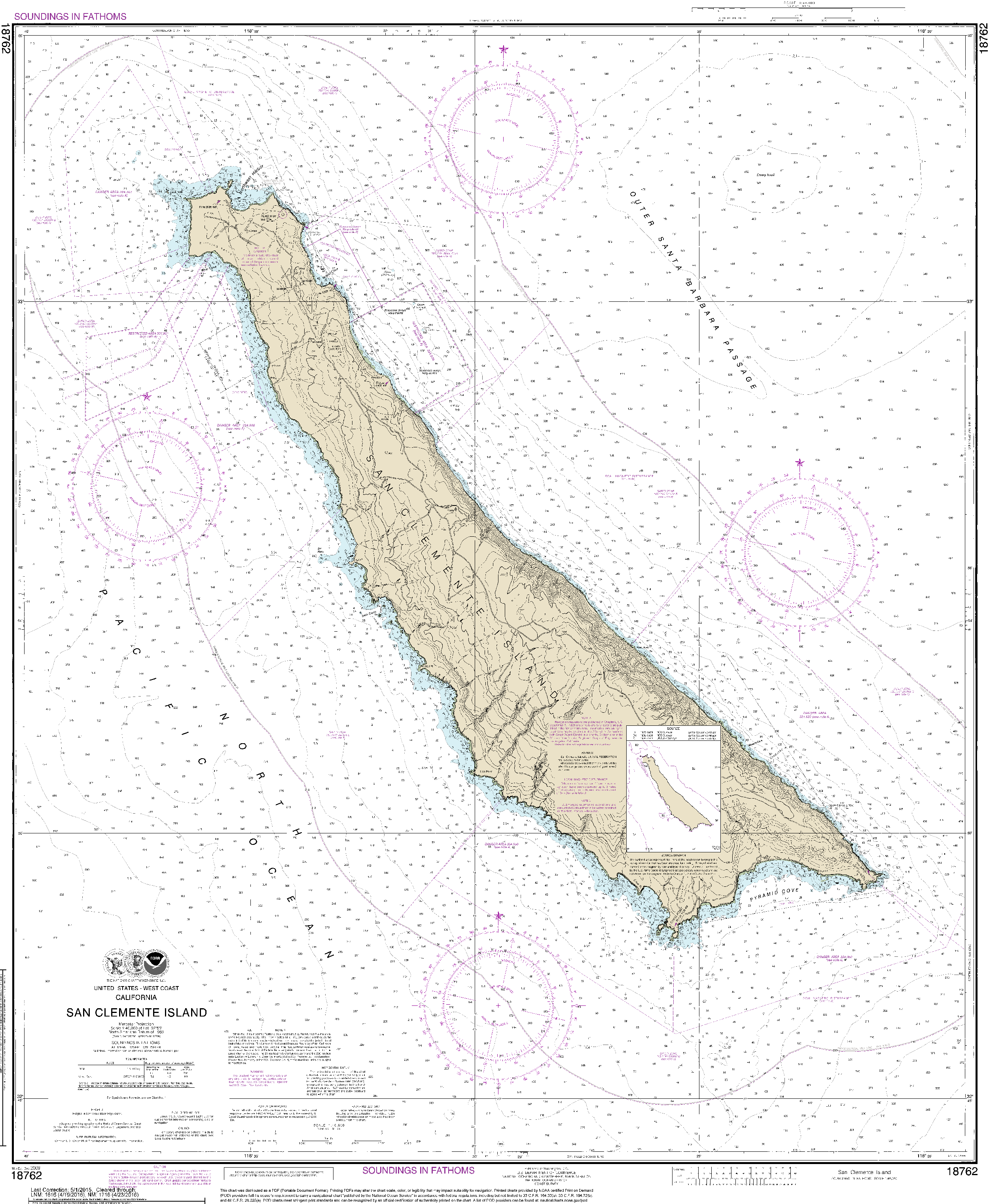 NOAA Nautical Chart 18762: San Clemente Island