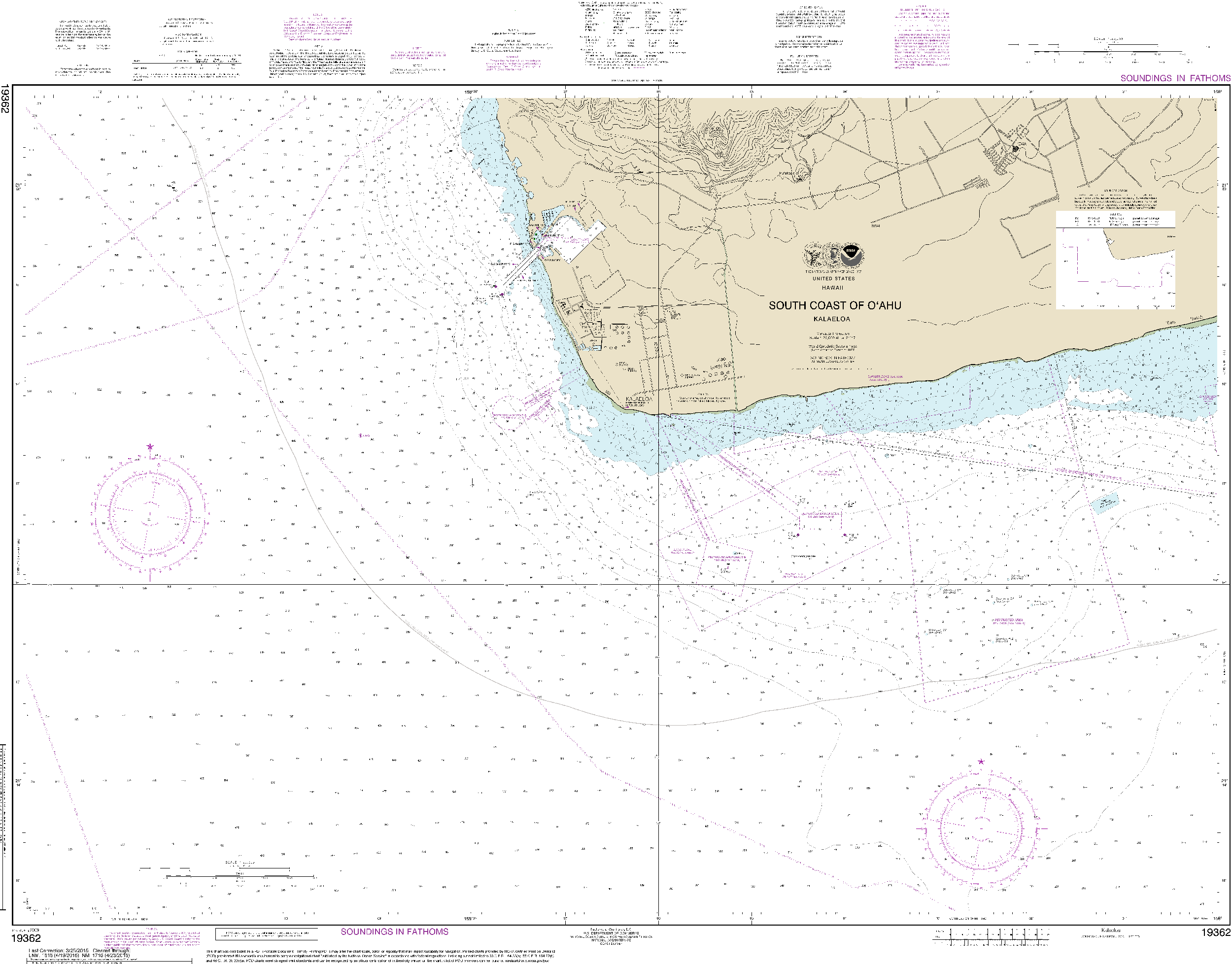 NOAA Nautical Chart 19362: South Coast of Oƒ??ahu Kalaeloa