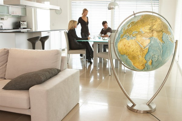 Magnum Plus Physical Illuminated 40 Inch Floor World Globe By Columbus Globes