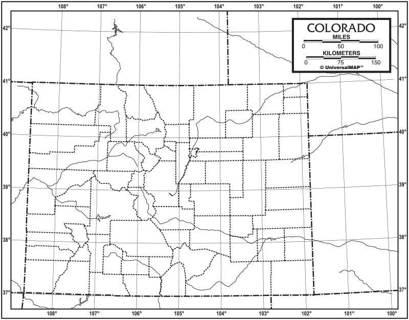 Kappa Map Group  colorado outline map 50 pack paper or laminated