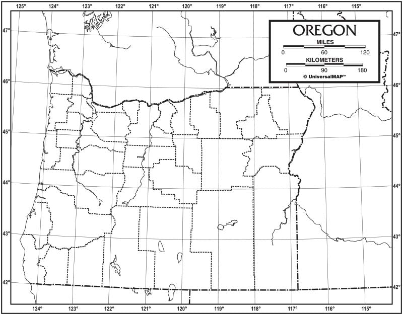 Kappa Map Group  oregon outline map 50 pack paper or laminated