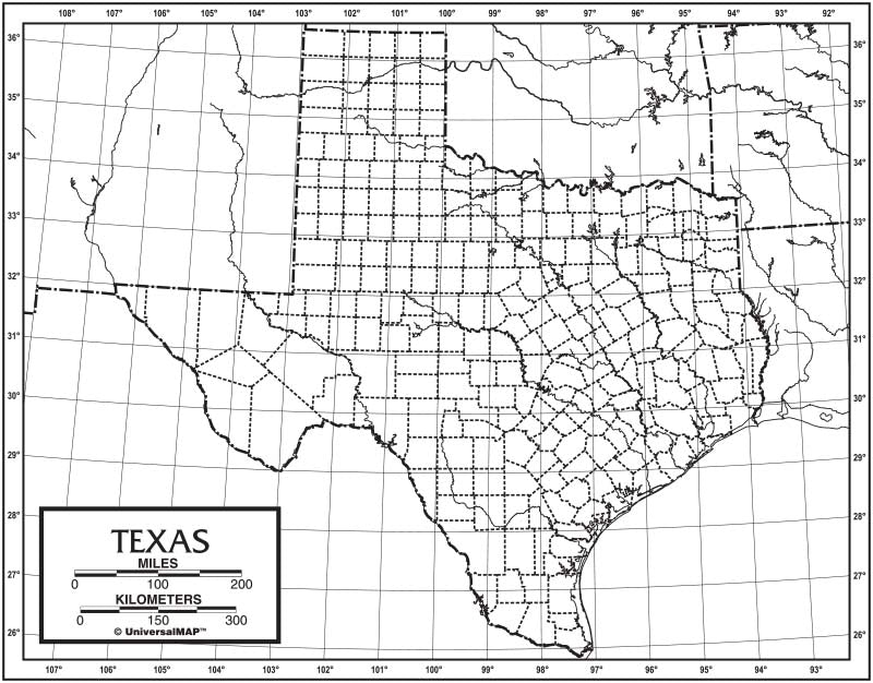 Kappa Map Group  texas outline map 50 pack paper or laminated
