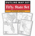 Kappa Map Group  us 50 state outline map 50 pack paper or laminated