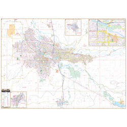 Eugenespringfield, Or Wall Map - Large Laminated