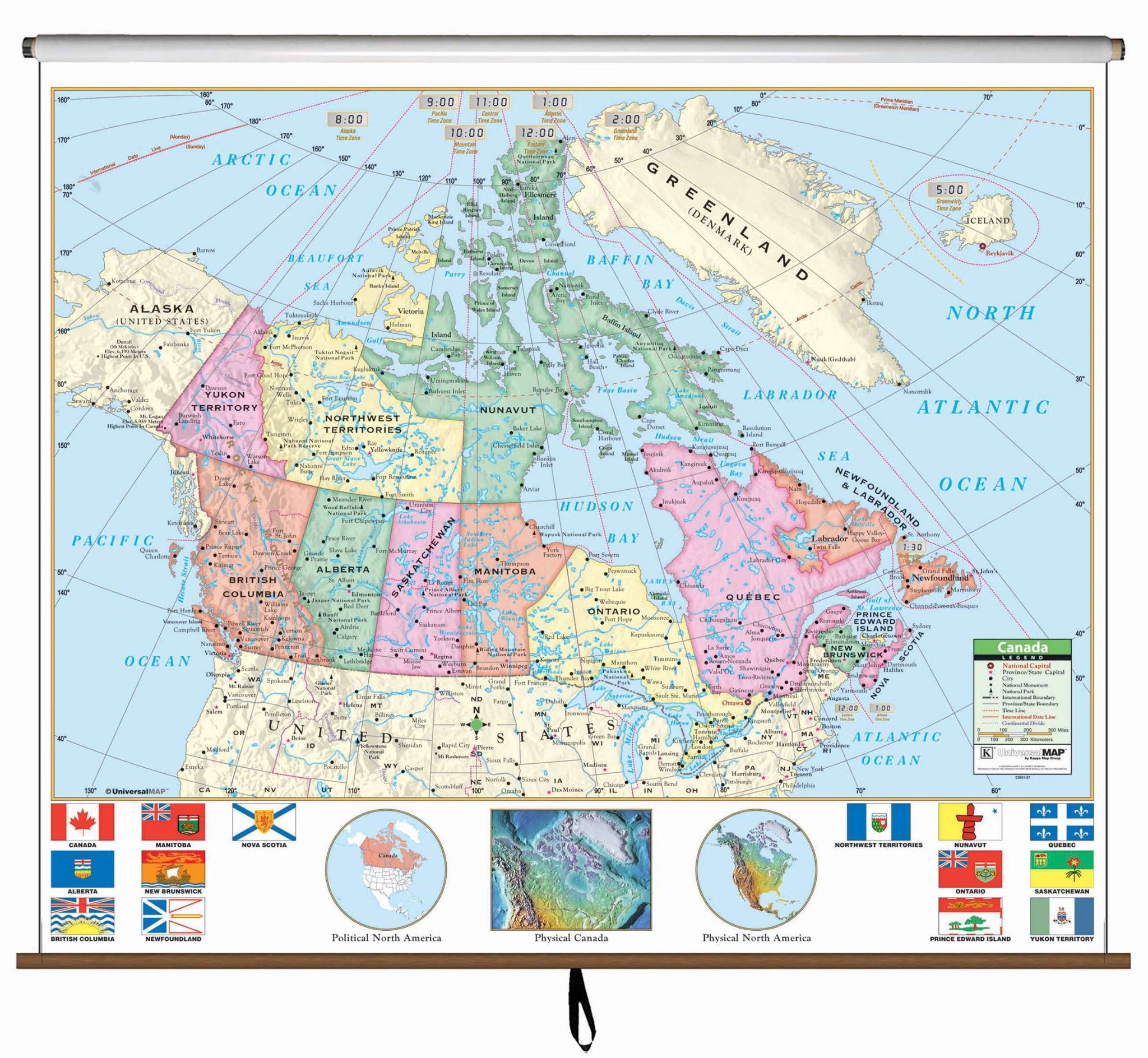 Kappa Map Group  Canada Primary Classroom Wall Map