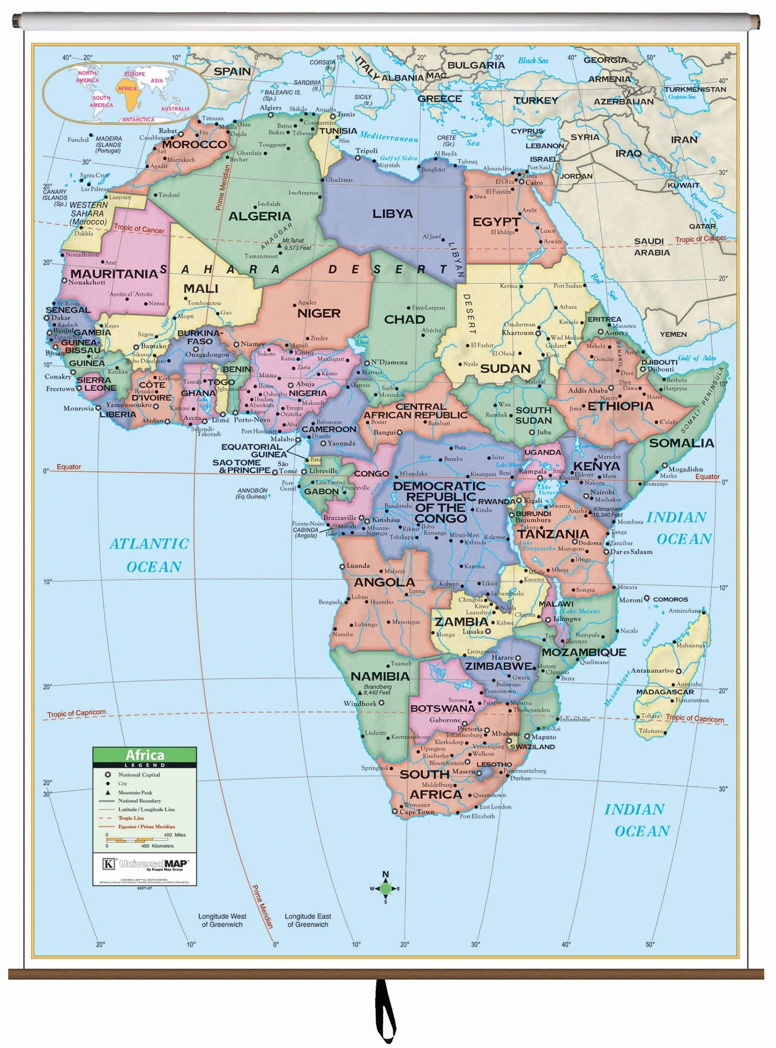 Kappa Map Group  Africa Primary Classroom Wall Map