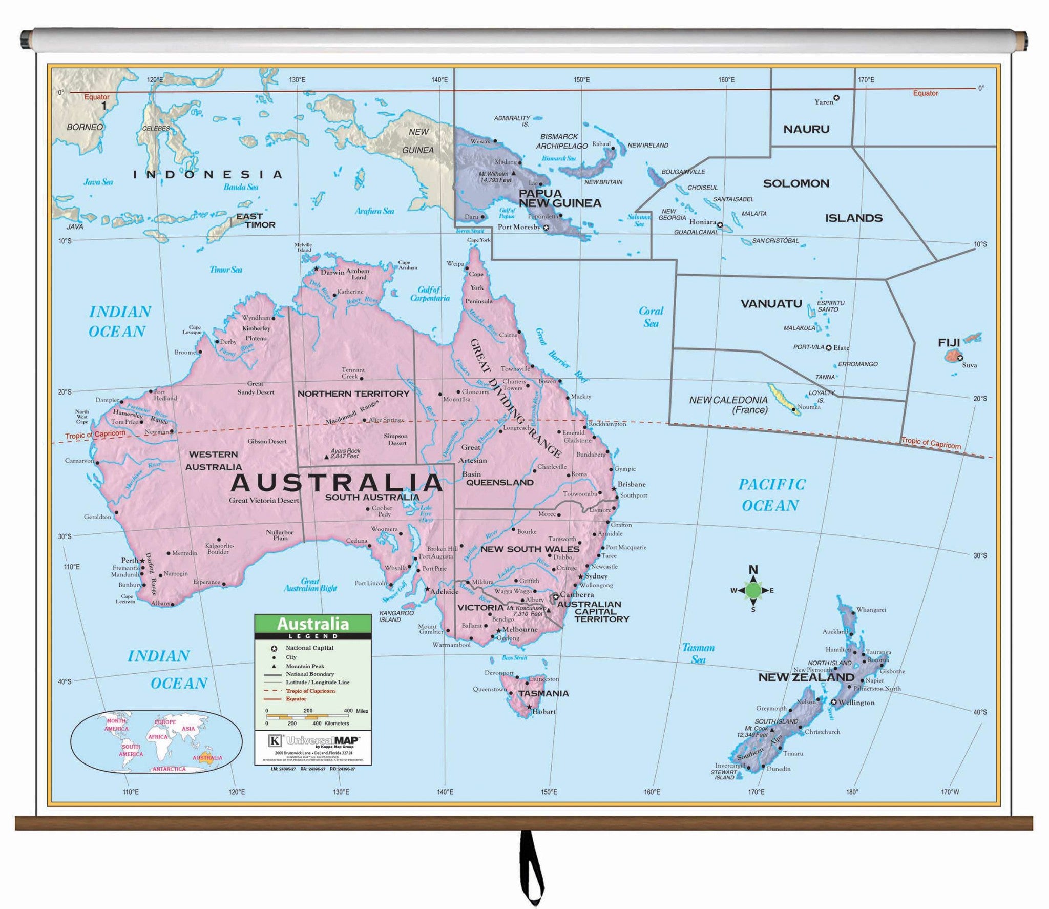 Kappa Map Group  Australia Primary Classroom Wall Map