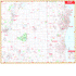 Close Up Of Racine Kenosha, Wi Wall Map - Large Laminated