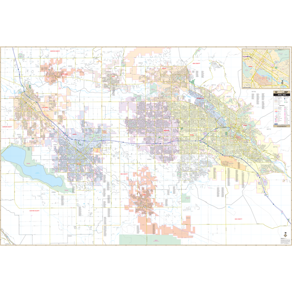 Boise, Id Wall Map - Large Laminated