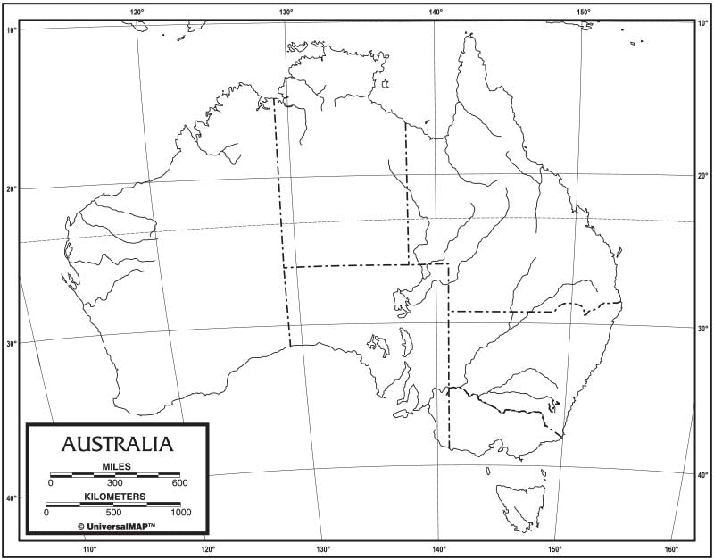 Kappa Map Group  australia outline map 50 pack paper or laminated