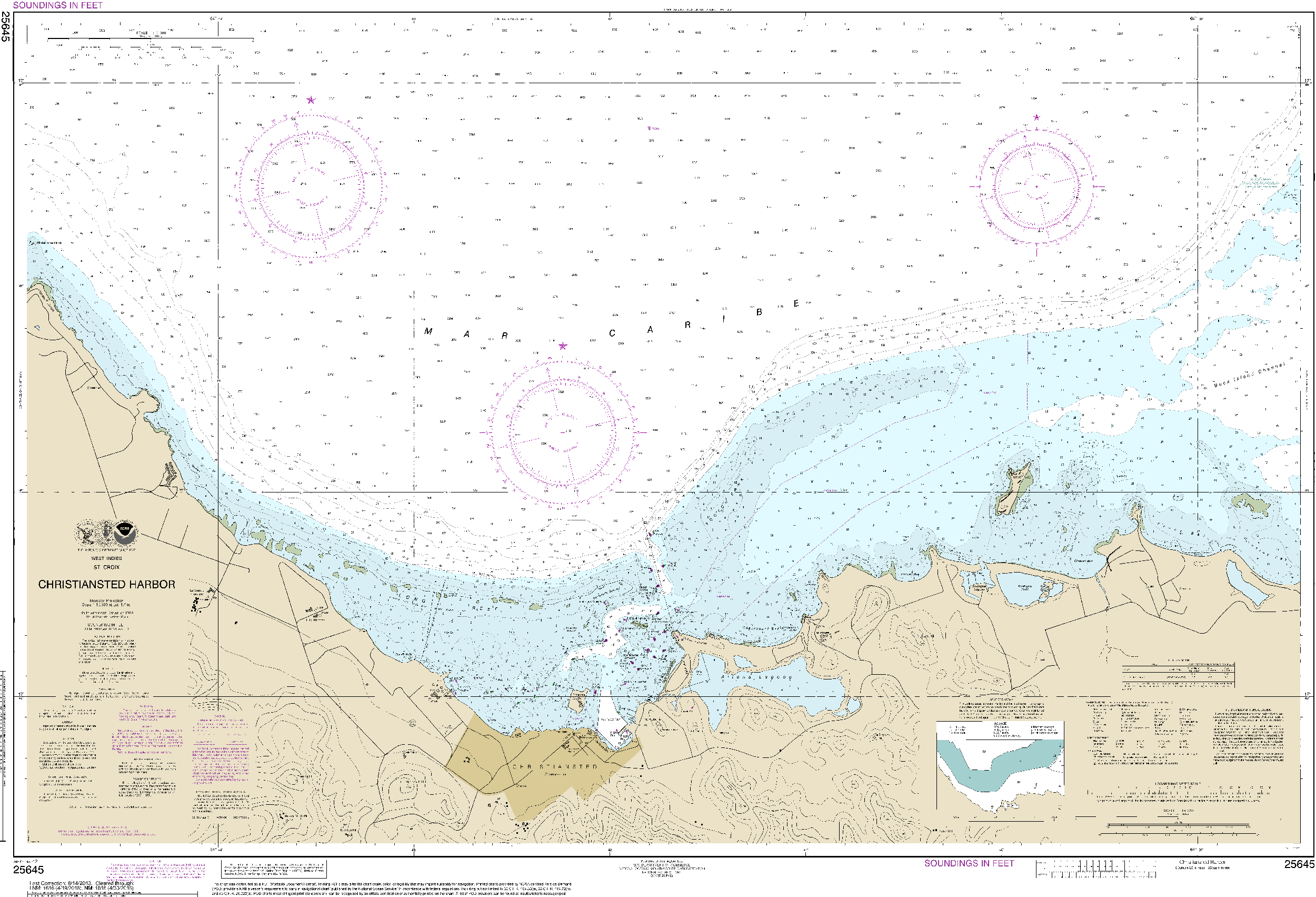 NOAA Nautical Chart 25645: Christiansted Harbor