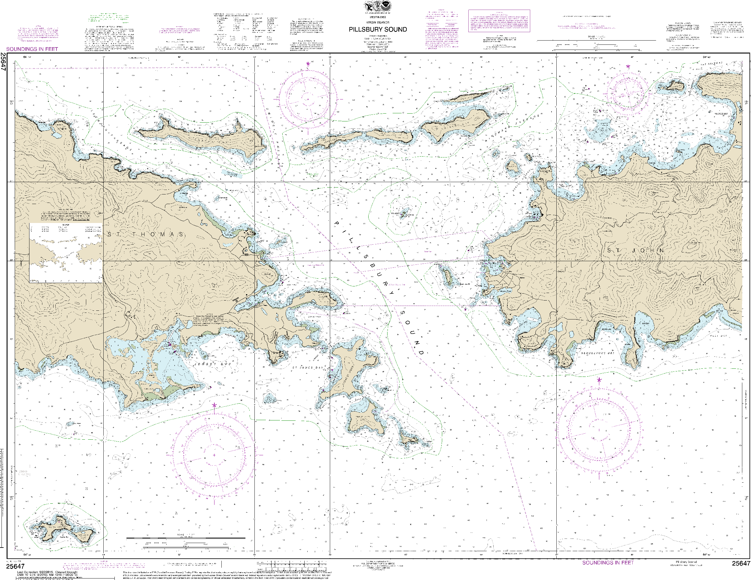 NOAA Nautical Chart 25647: Pillsbury Sound