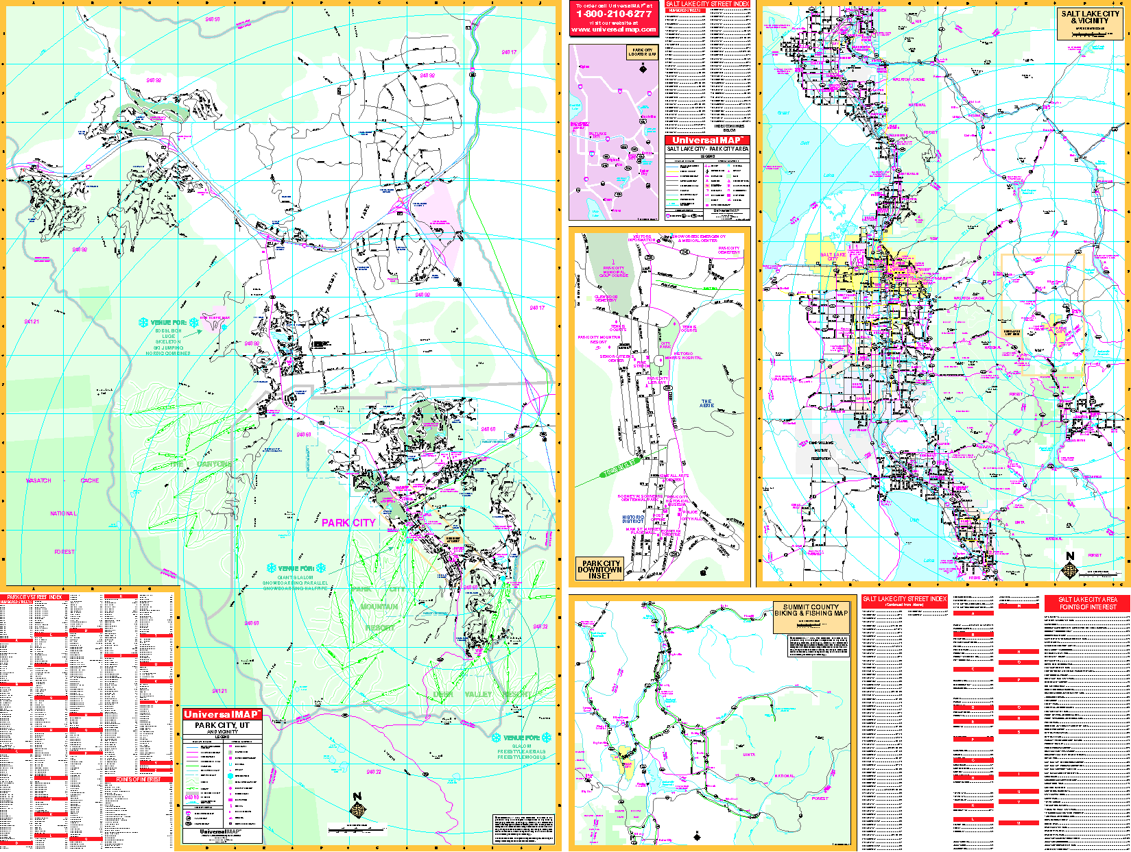 Park City, Ut Wall Map - Large Laminated