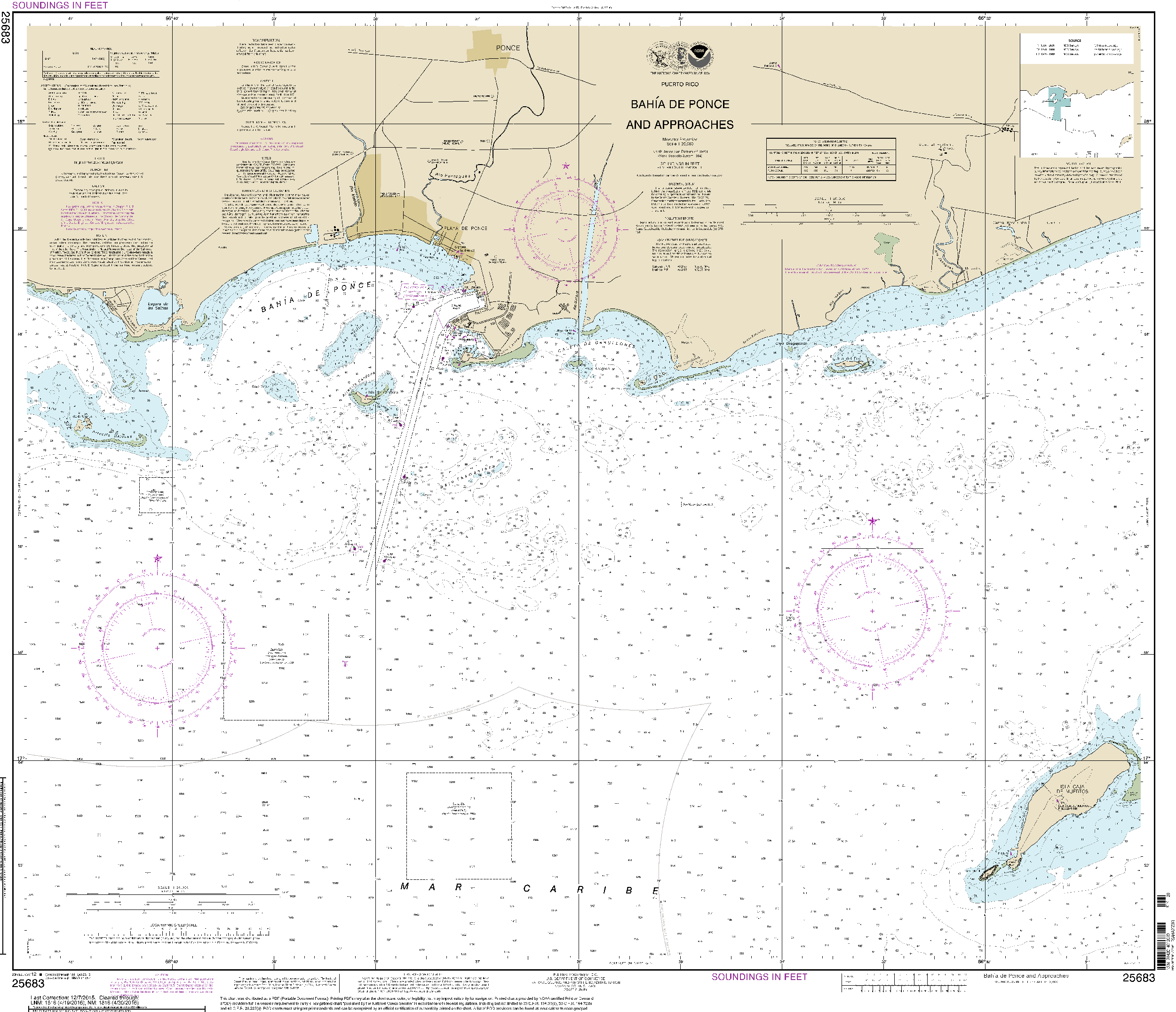 NOAA Nautical Chart 25683: Bahia de Ponce and Approaches