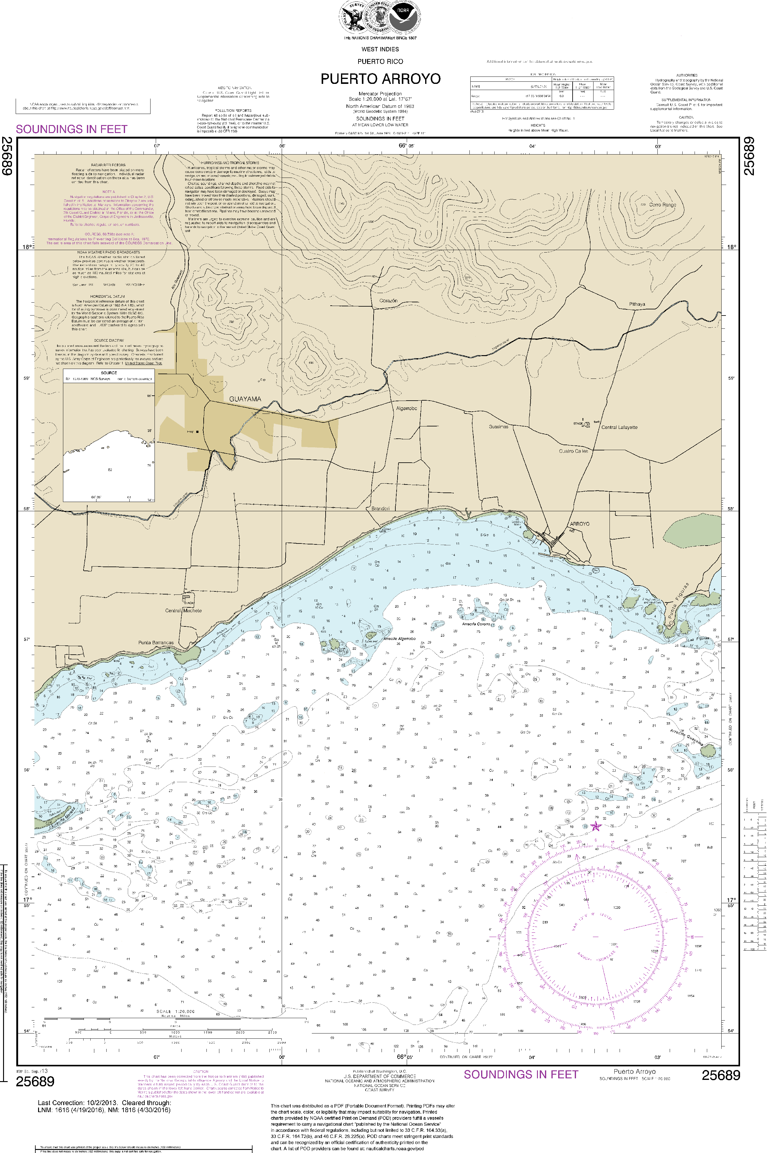 NOAA Nautical Chart 25689: Puerto Arroyo