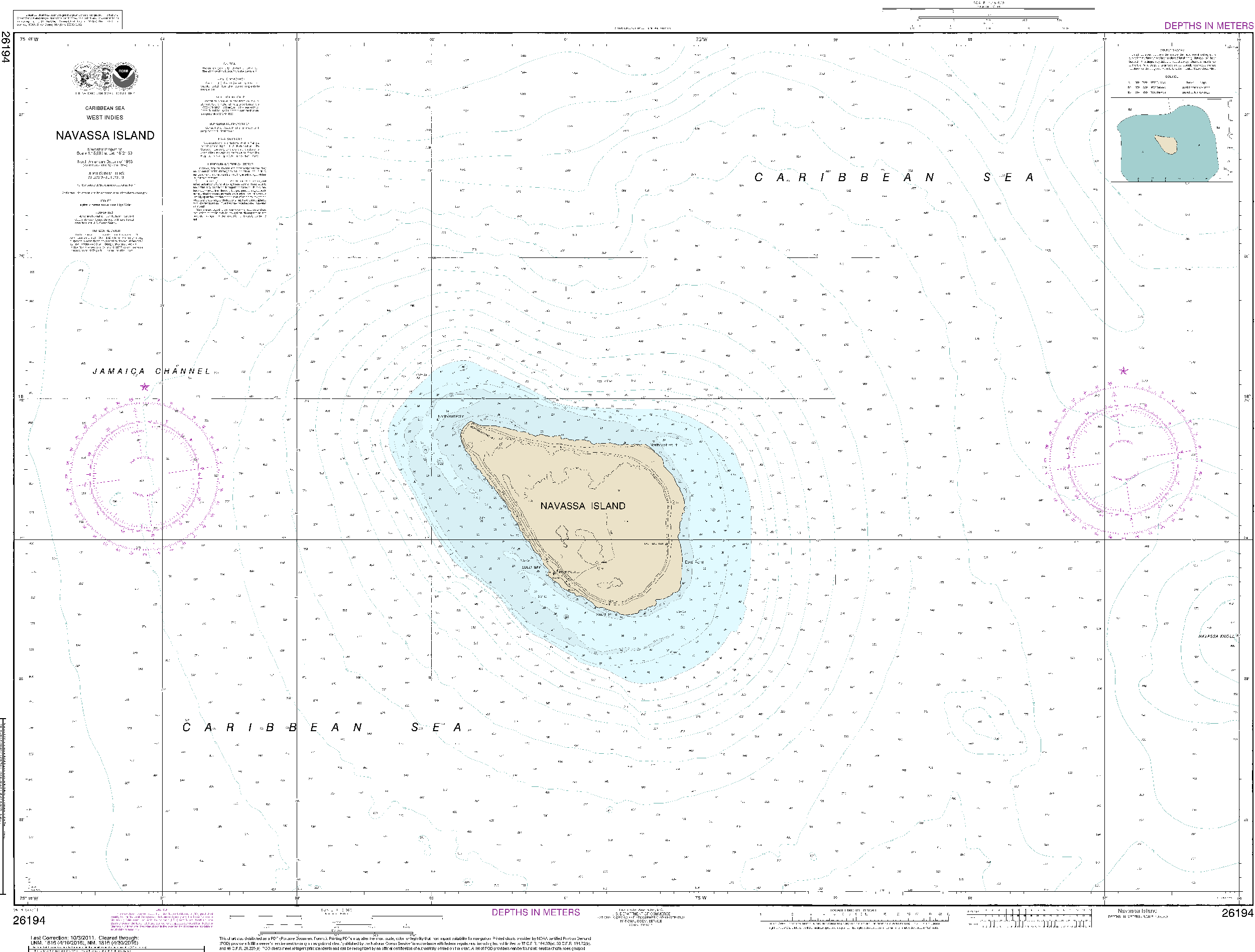 NOAA Nautical Chart 26194: Navassa Island