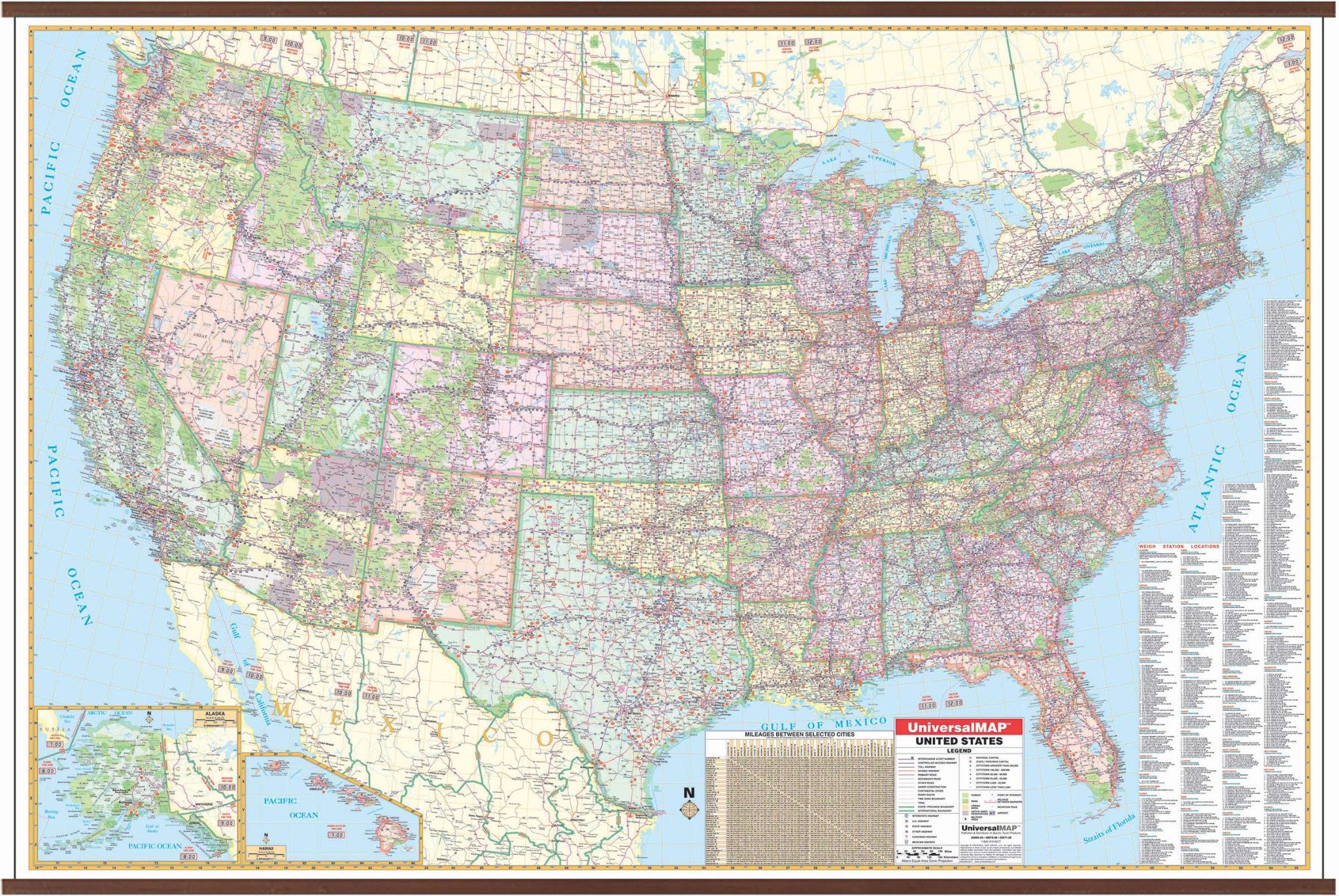 US Dispatchers Wall Map