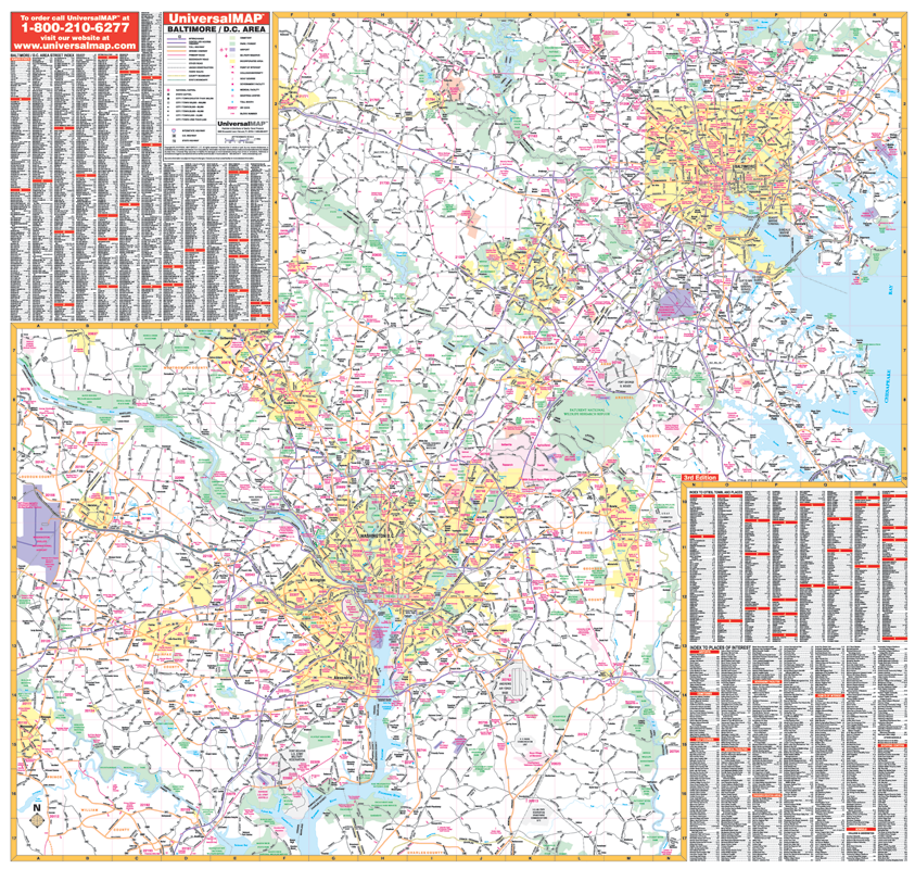 Baltimore And DC Area, MD Wall Map - Large Laminated – GeoMart