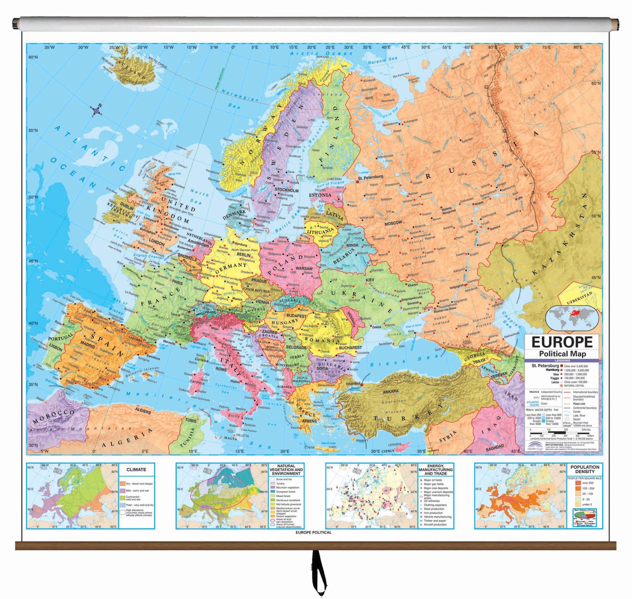 Kappa Map Group  Europe Advanced Political Classroom Wall Map