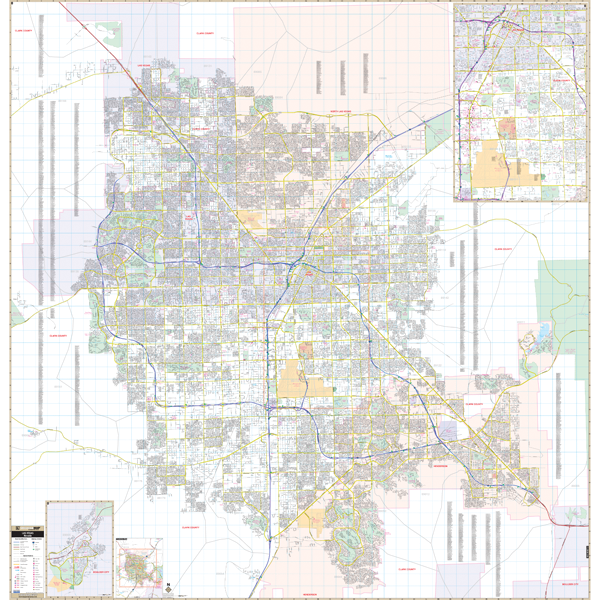 Las Vegas, Nv Wall Map - Large Laminated