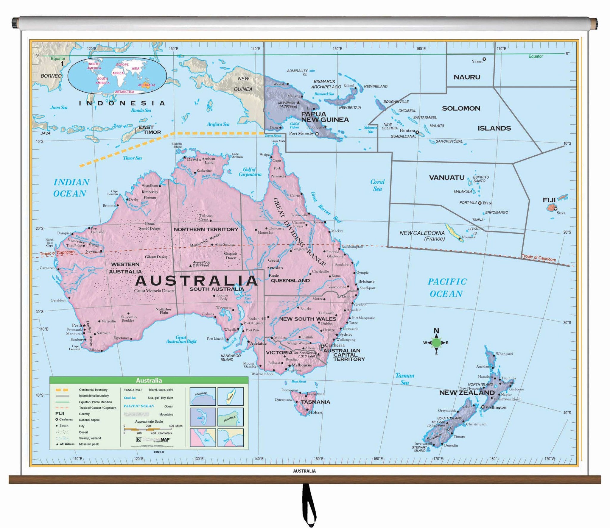Kappa Map Group  Australia Essential Classroom Wall Map