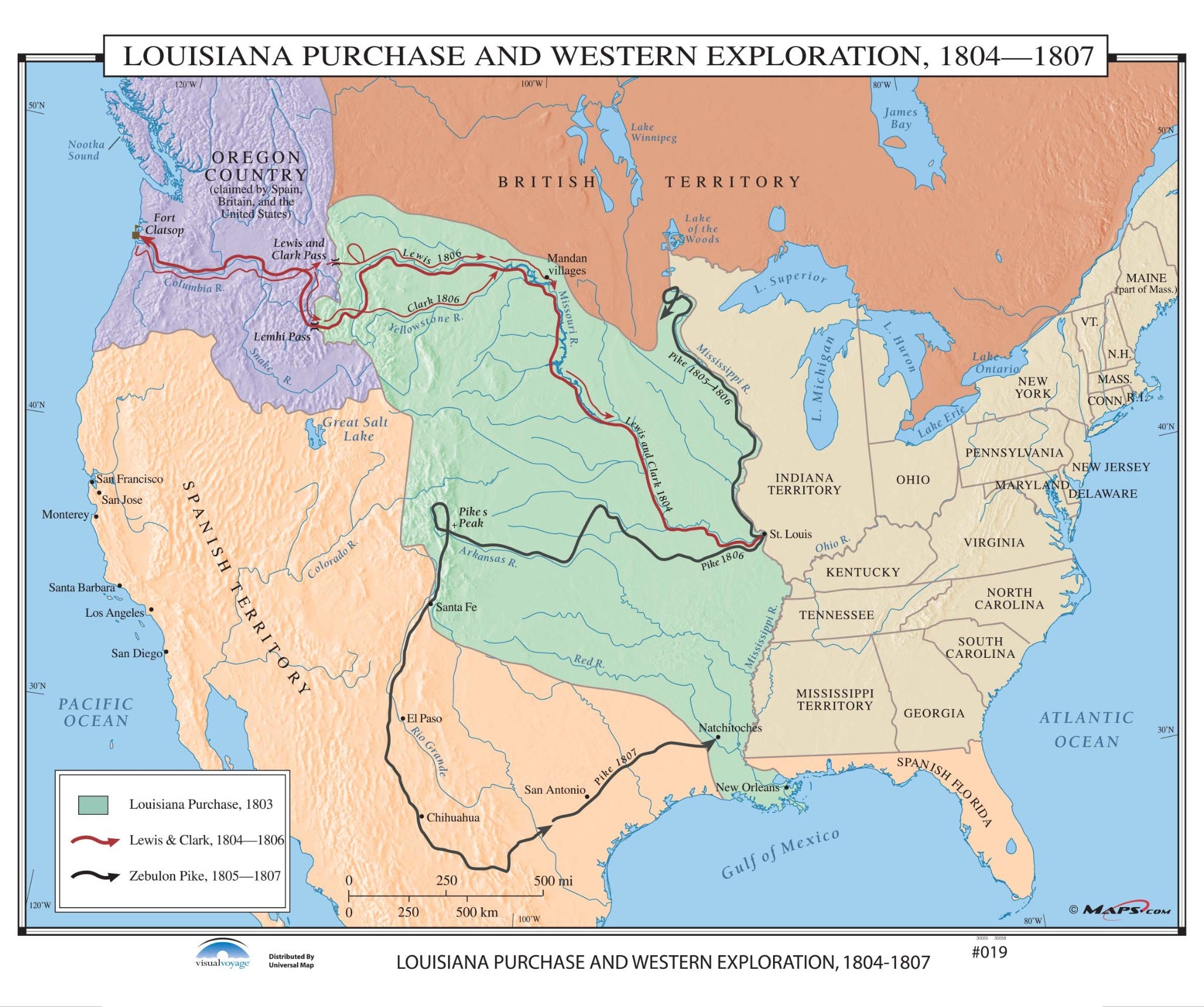 Kappa Map Group  019 Louisiana Purchase Western Exploration 1804 1807