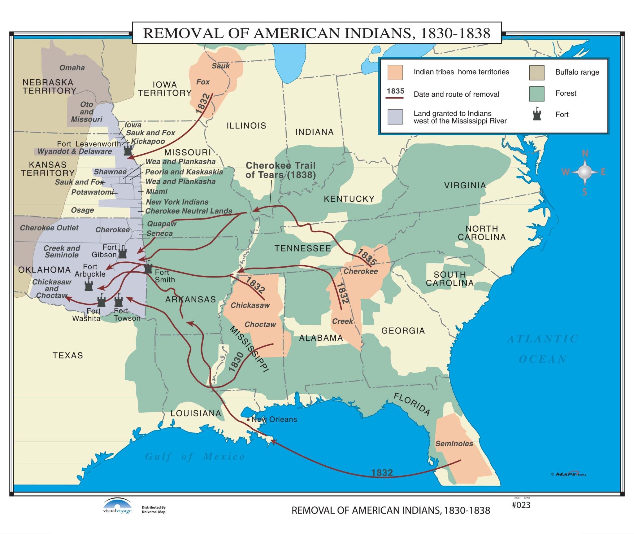 Kappa Map Group  023 Removal Of American Indians 1830 1838