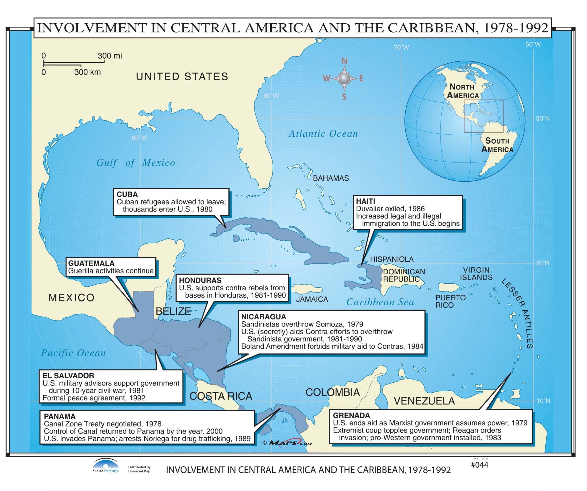 Kappa Map Group  044 Involvement In Central America The Caribbean 1978 1992