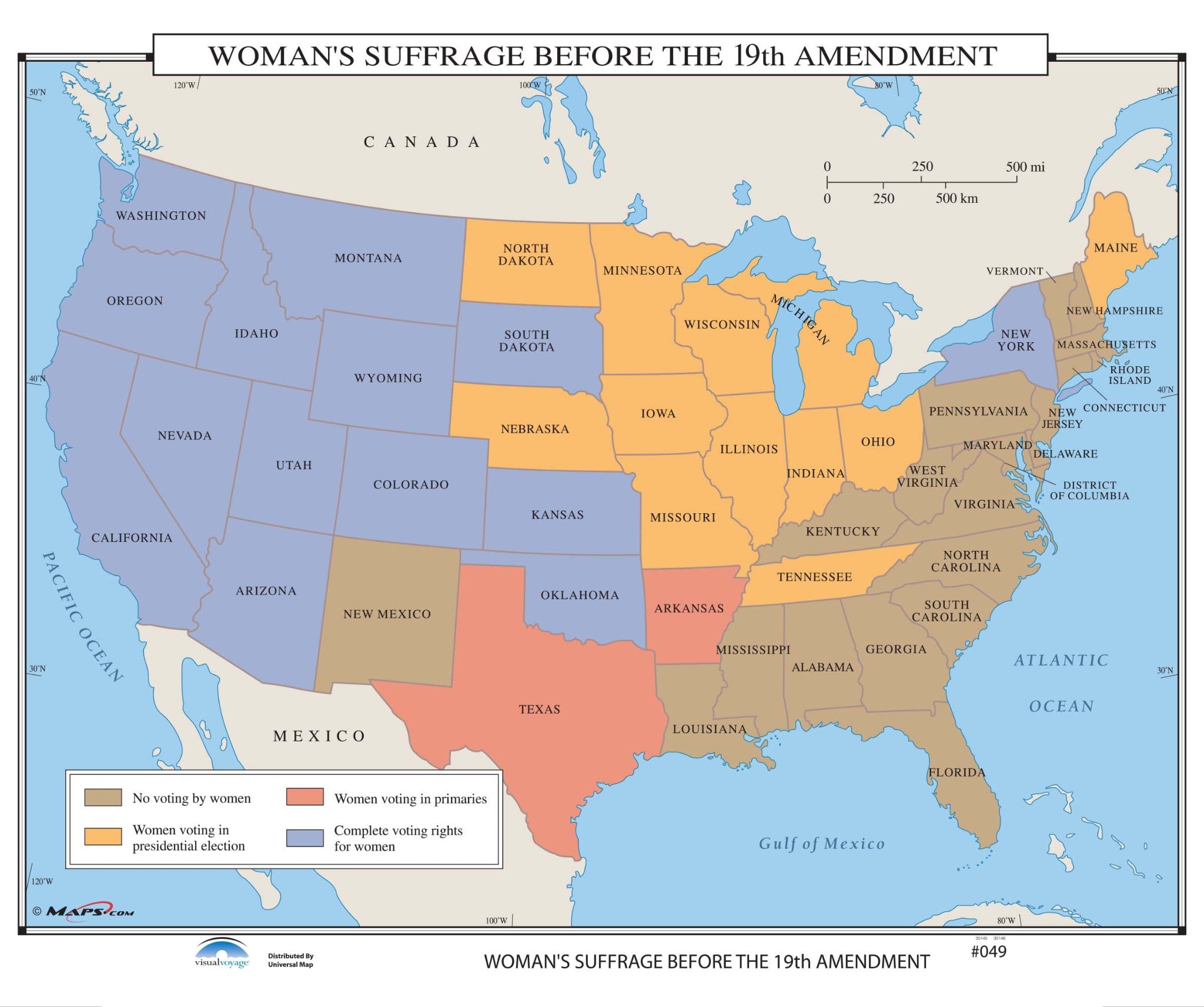 Kappa Map Group  049 Woman S Suffrage Before The 19Th Amendment